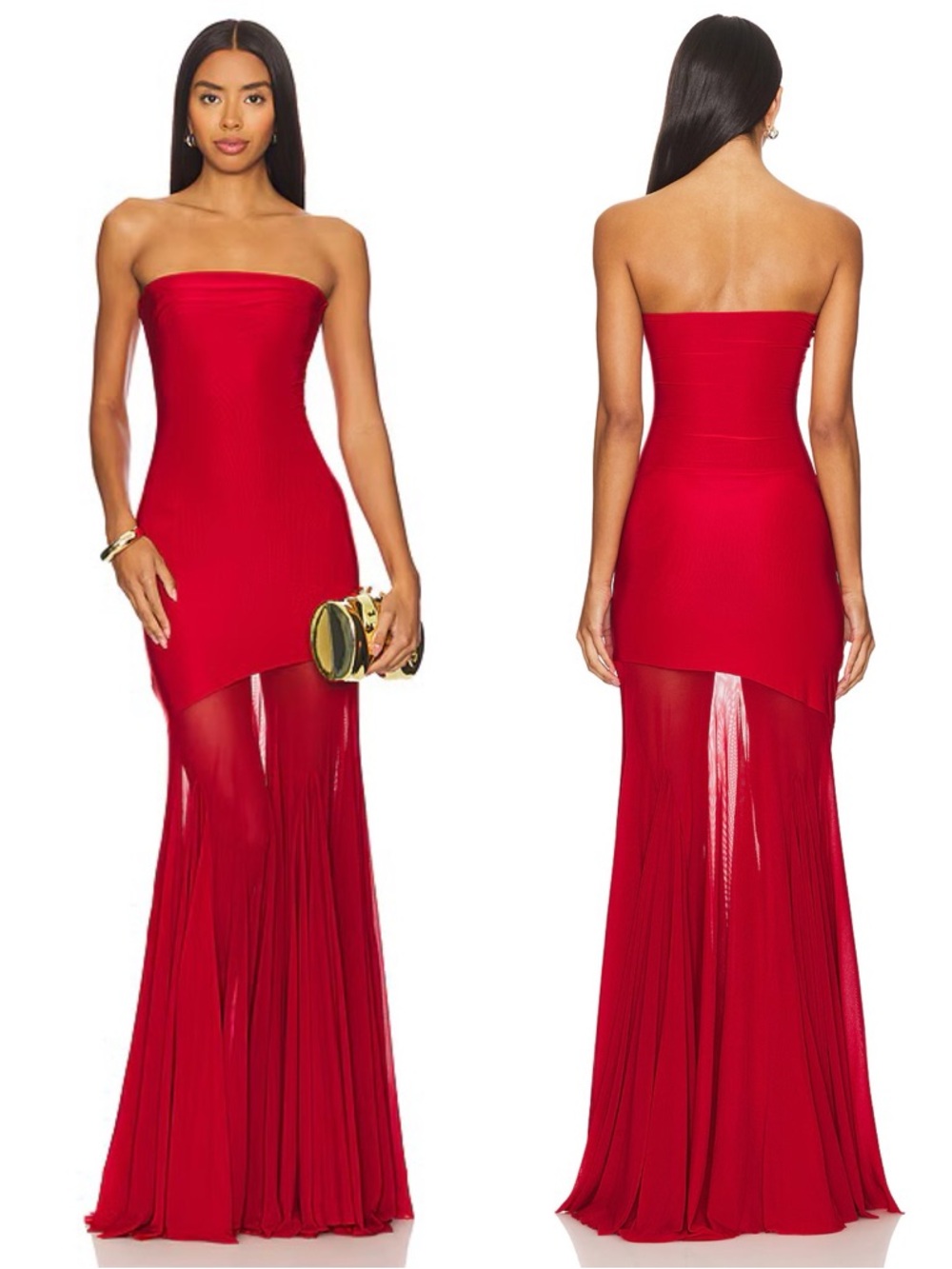 Deme by Gabriella Dahlia Strapless Gown Maroon Red NEW with tag